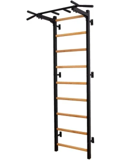 DREVENO-KOVOVÝ GYMNASTICKÝ REBRÍK S KOVOVOU TYČOU BENCHK 721B