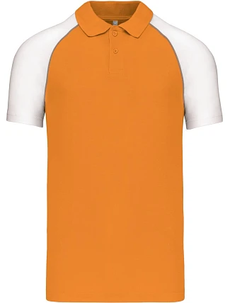 Kariban K 226 Baseballové polo tričko z piké 20.K226 oranžová/svetlosivá/biela Kariban K 226 Baseballové polo tričko z piké 20.K226 oranžová/svetlosivá/biela