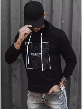 Pánska čierna mikina FashionStreet BX5467