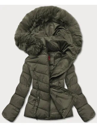Dámska krátka zimná bunda khaki (TY043-29) Dámska krátka zimná bunda khaki (TY043-29)