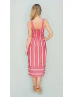 Červené bavlnené šaty (345ART)