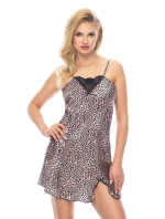 Yamila II (Saténová nočná košeľa) Leopardia košieľka - Irall