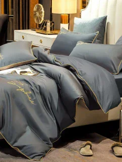 Bavlnený svet Súprava posteľnej bielizne s výšivkou z mikrovlákna FHL-2607 160x200