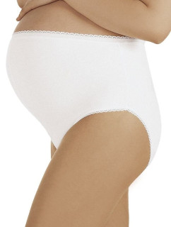 Bavlnené tehotenské nohavičky Mama Maxi bielej
