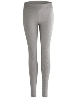 Dámske bavlnené legíny NUR DIE BAUMWOLL LEGGINGS - NUR DIE - sivé