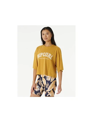 RIP CURL Seacell Crop Heritage Tee žltá RIP CURL Seacell Crop Heritage Tee žltá
