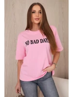 Bavlnená blúzka No Bad Days svetlo ružová Bavlnená blúzka No Bad Days svetlo ružová