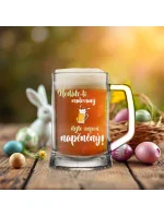 NEDÁTE-LI MALOVANÝ, DEJTE ASPOŇ NAPĚNĚNÝ - pivní sklenice 0,5 l