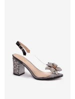Sandále na podpätku model 225135 Krok vo veľkom štýle