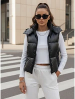 Dámska prešívaná vesta OSHE čierna FashionStreet TY3706 Dámska prešívaná vesta OSHE čierna FashionStreet TY3706