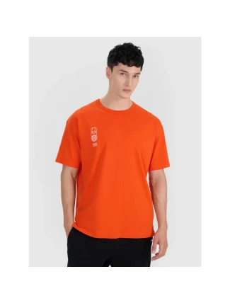 Pánske tričko oversize s potlačou 4F 4FRSS25TTSHM2652-70S pánske