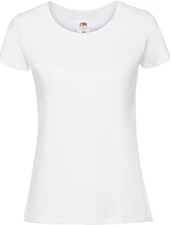 Fruit of the Loom Lady-Fit Iconic 195 T Dámske tričko z hrubej bavlny 16.1424 biele