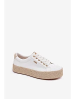 Dámske espadrilky na platforme Big Star TT274349 White Dámske espadrilky na platforme Big Star TT274349 White
