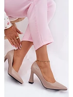 Elegantní lodičky na podpatku Vinceza 62276 Béžové