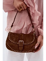 Eko semišová kabelka s nýty Camel Clarielle