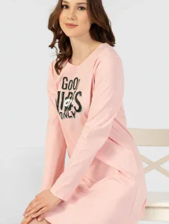 Dámska nočná košeľa s dlhým rukávom Good vibes