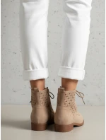 Dámske šnurovacie topánky camel FashionStreet ZY1348 Dámske šnurovacie topánky camel FashionStreet ZY1348