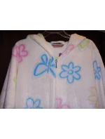 Dámsky 3/4 župan kapucňa / zip - kvety - Vestis