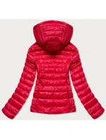 Červená obojstranná dámska prešívaná bunda (B9775-4) Červená obojstranná dámska prešívaná bunda (B9775-4)