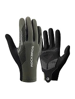 Cyklistické rukavice Rockbros 16110006002 tlmenie veľkosť M - zelená/čierna