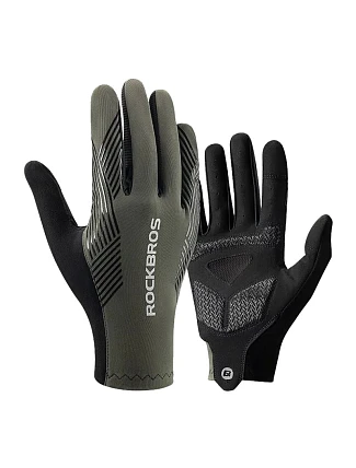 Cyklistické rukavice Rockbros 16110006002 tlmenie veľkosť M - zelená/čierna
