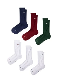 Ponožky Nike Everyday Elevated, 6 párov – biele, zelené, bordové, modré, HQ8021 907