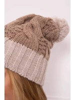 Paris fleecová čiapka K212 tmavo béžová + béžová Paris fleecová čiapka K212 tmavo béžová + béžová