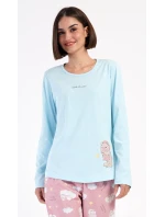 Dámske dlhé pyžamo Medveď s vankúšom