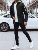 Pánska softshellová bunda s kapucňou čierna FashionStreet TX4473 Pánska softshellová bunda s kapucňou čierna FashionStreet TX4473
