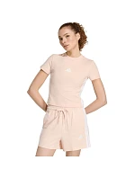 Dámske tričko adidas Essentials 3-Stripes Slim Baby v pastelovo ružovej farbe KD2343 Dámske tričko adidas Essentials 3-Stripes Slim Baby v pastelovo ružovej farbe KD2343