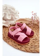 Dziecięce Sandałki Na Rzep Pachnące ZAXY LL385001 Różowe