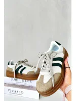 Dámske tenisky na platforme Beige-Green Nesonice
