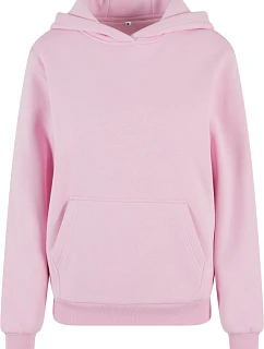 Build your Brand BY 289 Dámska mikina s kapucňou v oversize štýle „Fluffy“ 56.0289 soft pink