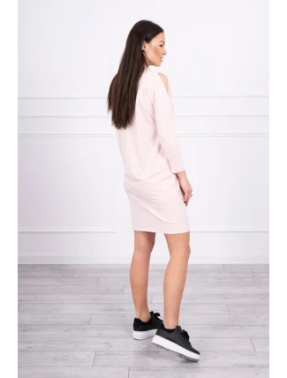 Šaty s potlačou lásky v púdrovo ružovej farbe Šaty s potlačou lásky v púdrovo ružovej farbe