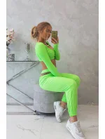 Sada s blúzkou top zelená neónová