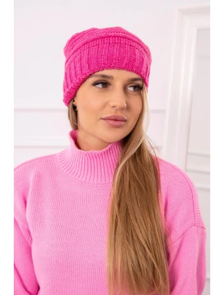 Dámska čiapka Elora K336 tmavo ružová