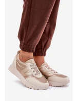 Buty Sportowe Damskie Na Platformie Vinceza 58510 Złote