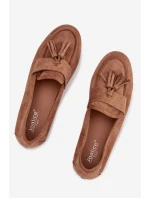 Dámské mokasíny ploché s třásněmi hnědé Marilisse