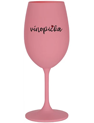 VINOPIECKA - ružový pohár na víno 350 ml