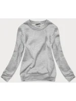 Šedá dámska tepláková mikina so sťahovacími lemami (W01-2)