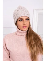 Fleecová čiapka Waleria K307 light beige
