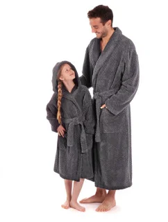 Župan unisex Athena 2116 Dark grey - Vestis