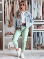 Dámske nohavice s opaskom MADELINA mint FashionStreet UY2624