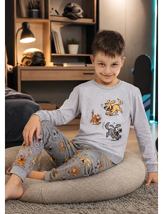 Pyžamo Cornette Kids Boy 593/190 Fun, dĺžka/veľkosť 98–128