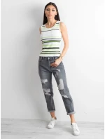 Dámsky top AT TP 5038.28P biely a zelený