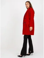 Dámsky kabát TW EN BI 7372.18 tmavo červený