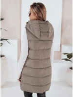 Dámska prešívaná vesta BRITA béžová FashionStreet TY3267 Dámska prešívaná vesta BRITA béžová FashionStreet TY3267