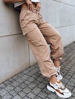 Dámske padákové nohavice ALBUS béžové FashionStreet UY1678