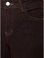 Dámske džínsy s vysokým pásom a balónovým strihom, hnedé, FashionStreet UY3120 Dámske džínsy s vysokým pásom a balónovým strihom, hnedé, FashionStreet UY3120