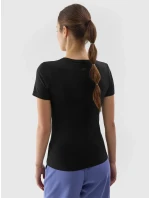 Dámske hladké tričko slim 4F - čierne Dámske hladké tričko slim 4F - čierne